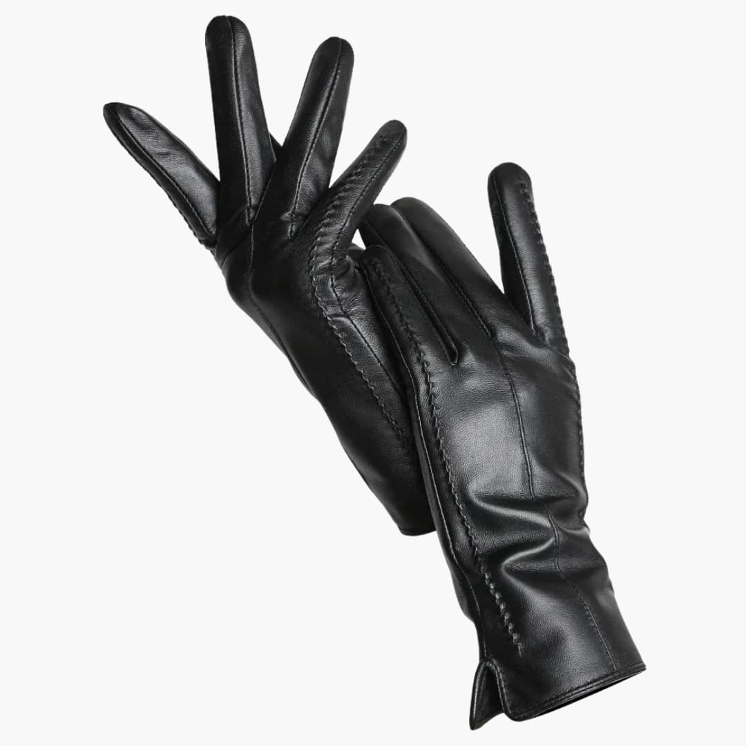 Gants femme d’hiver avec surpiqûres et doublure intérieure