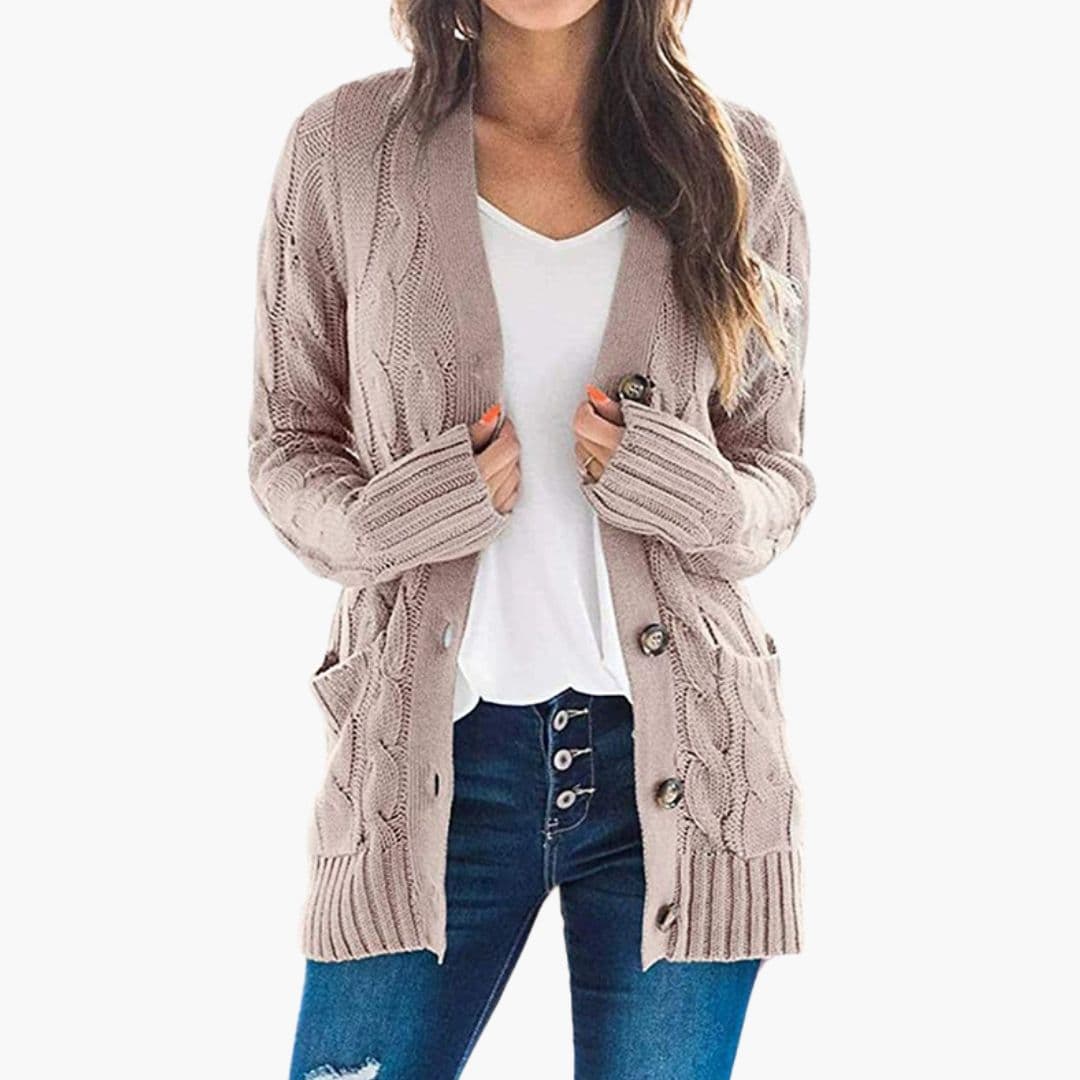Gilet femme avec boutons et poches plaquées devant