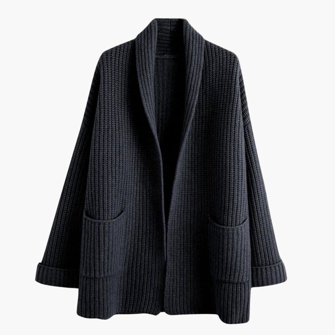 Gilet femme col V avec ouverture devant et poches plaquées