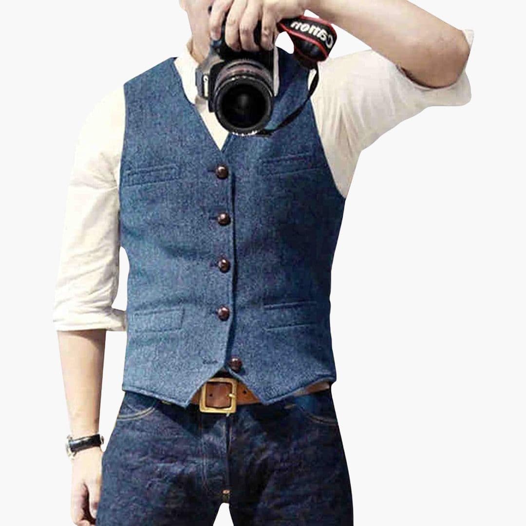 Gilet homme avec fermeture à boutons