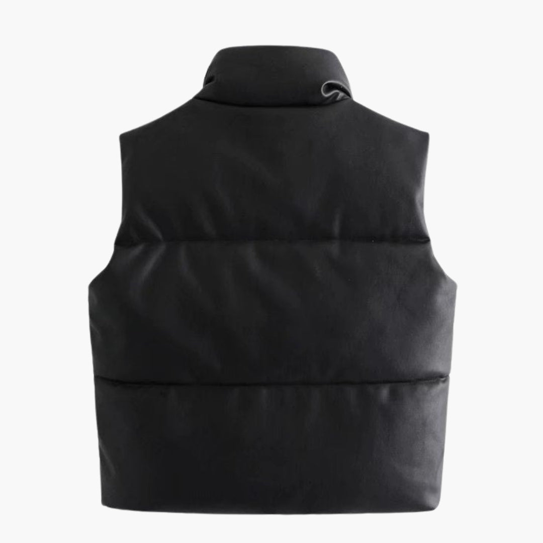 Gilet matelassé femme avec col montant