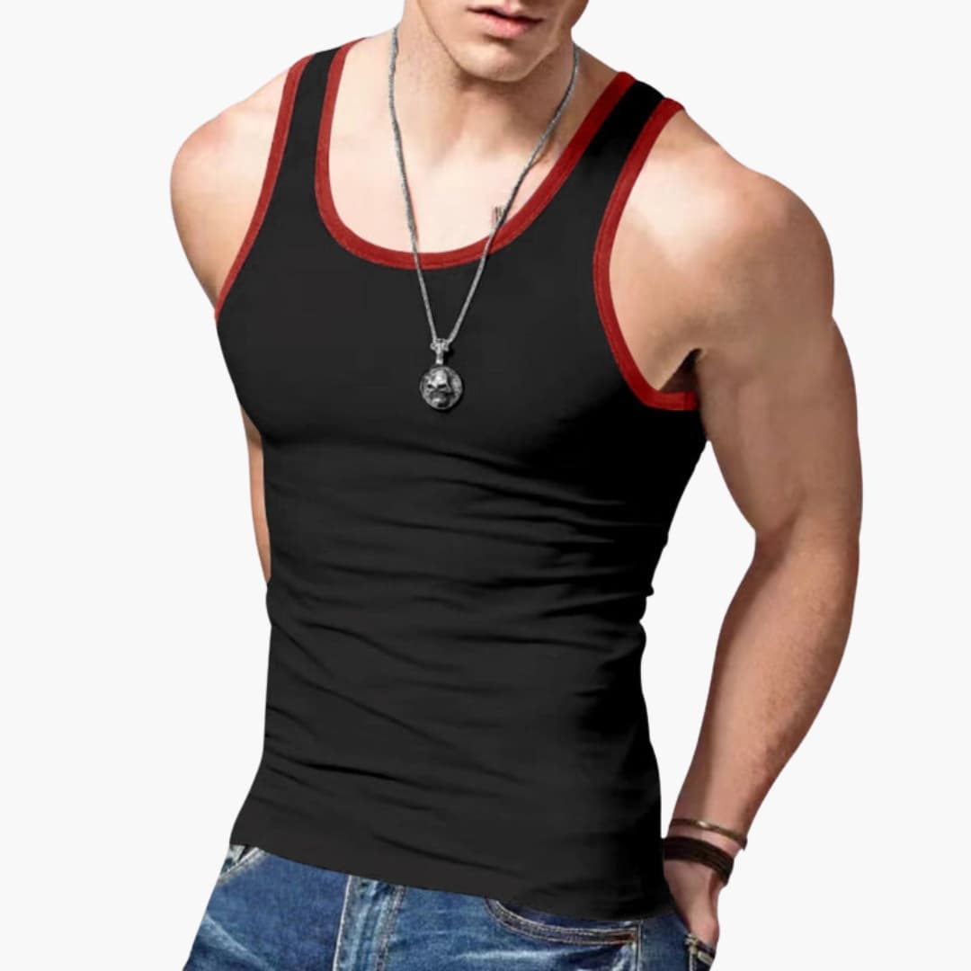 Gilet sans manches pour homme à surface unie