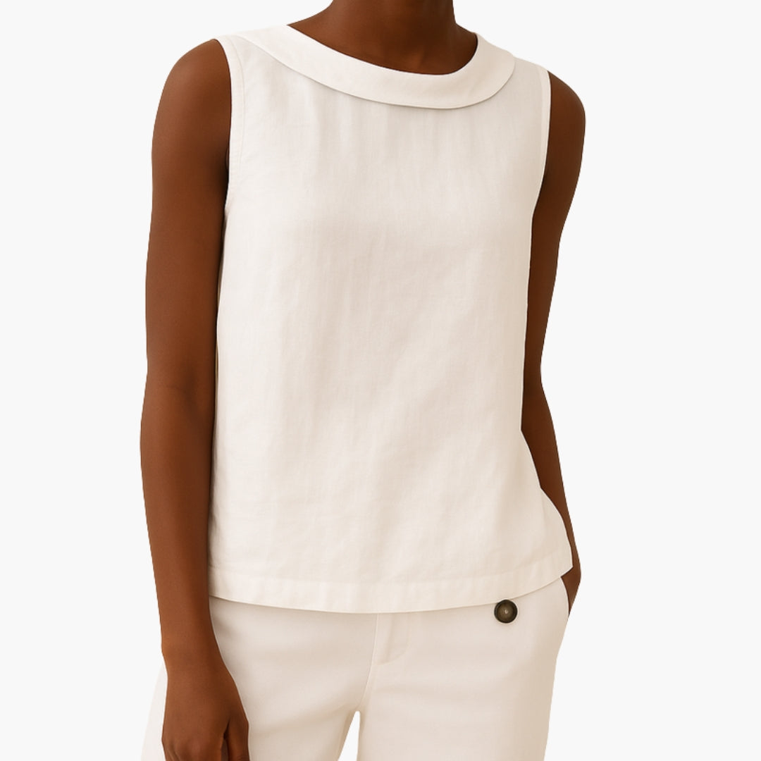 Top para mujer con cuello alto y diseño sin mangas