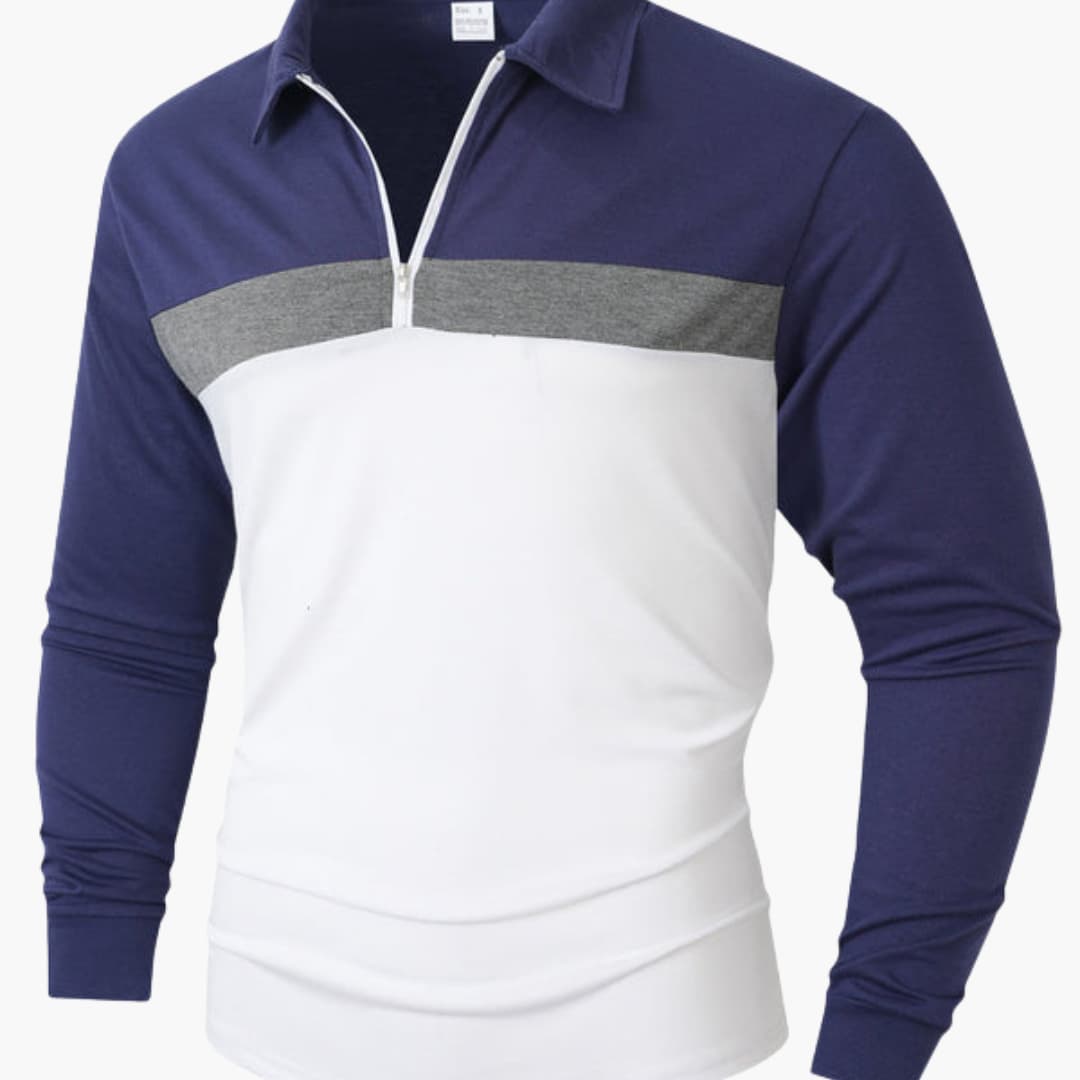Maglia uomo maniche lunghe con zip e collo alto