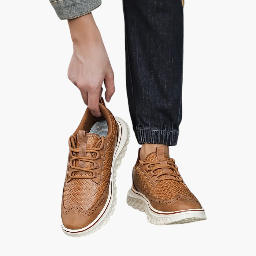 Homme Chaussures avec Motif Crocodile et Fermeture Lacets