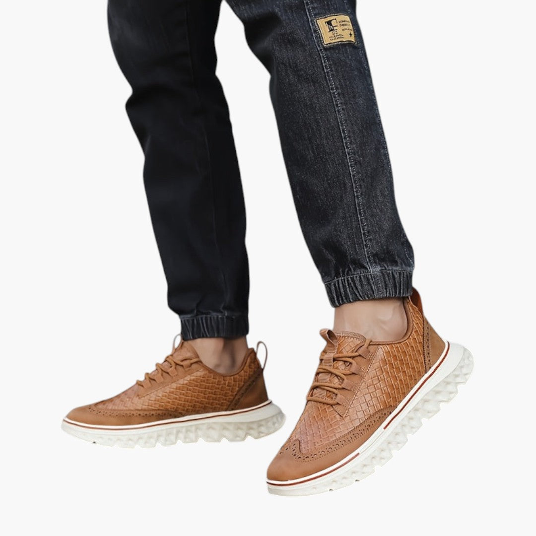 Homme Chaussures avec Motif Crocodile et Fermeture Lacets