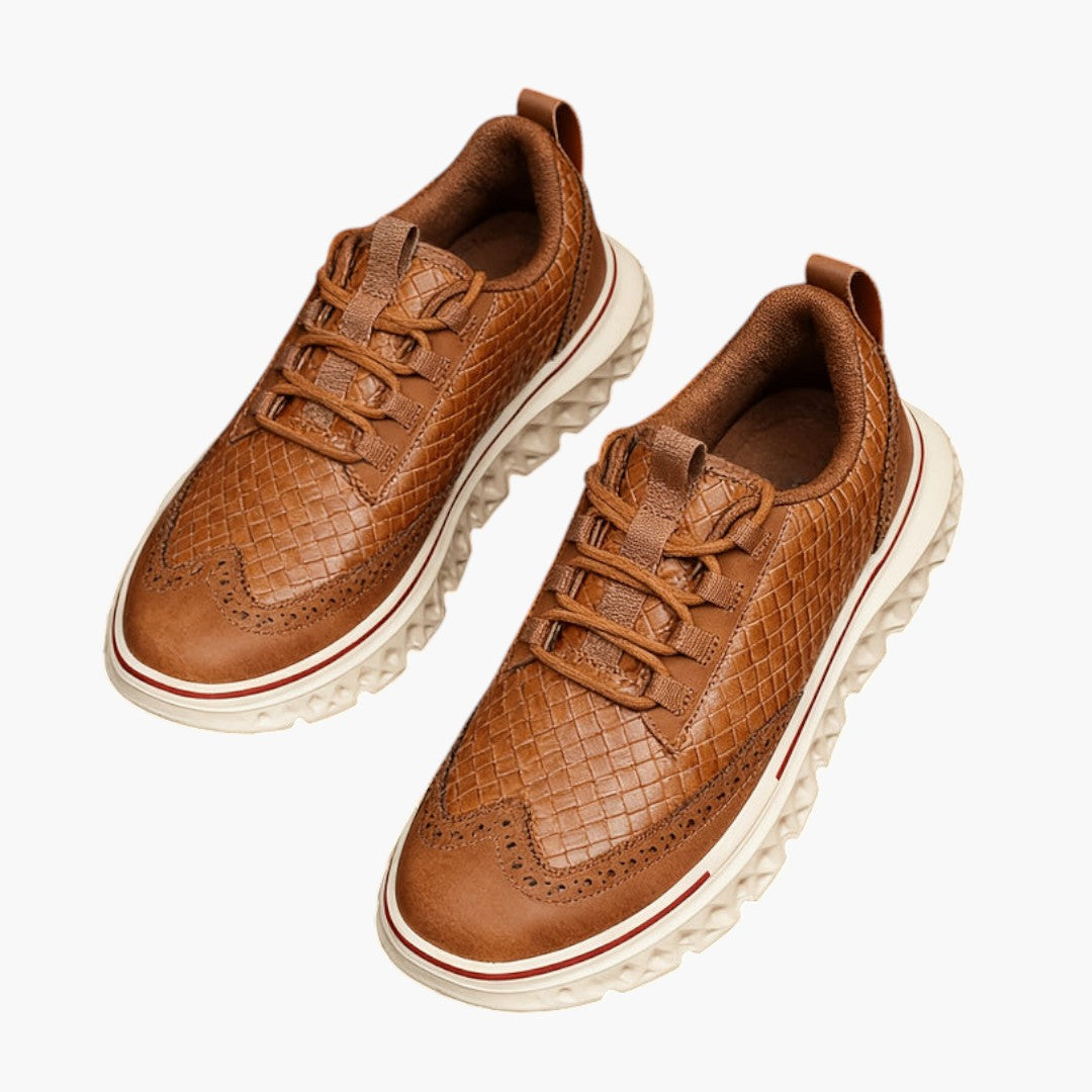 Homme Chaussures avec Motif Crocodile et Fermeture Lacets