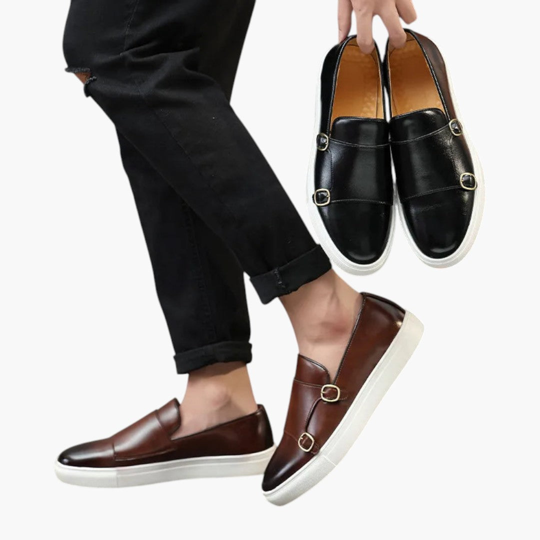 Hommes Comfortable Mocassins avec Dessus PU et Semelle Caoutchouc