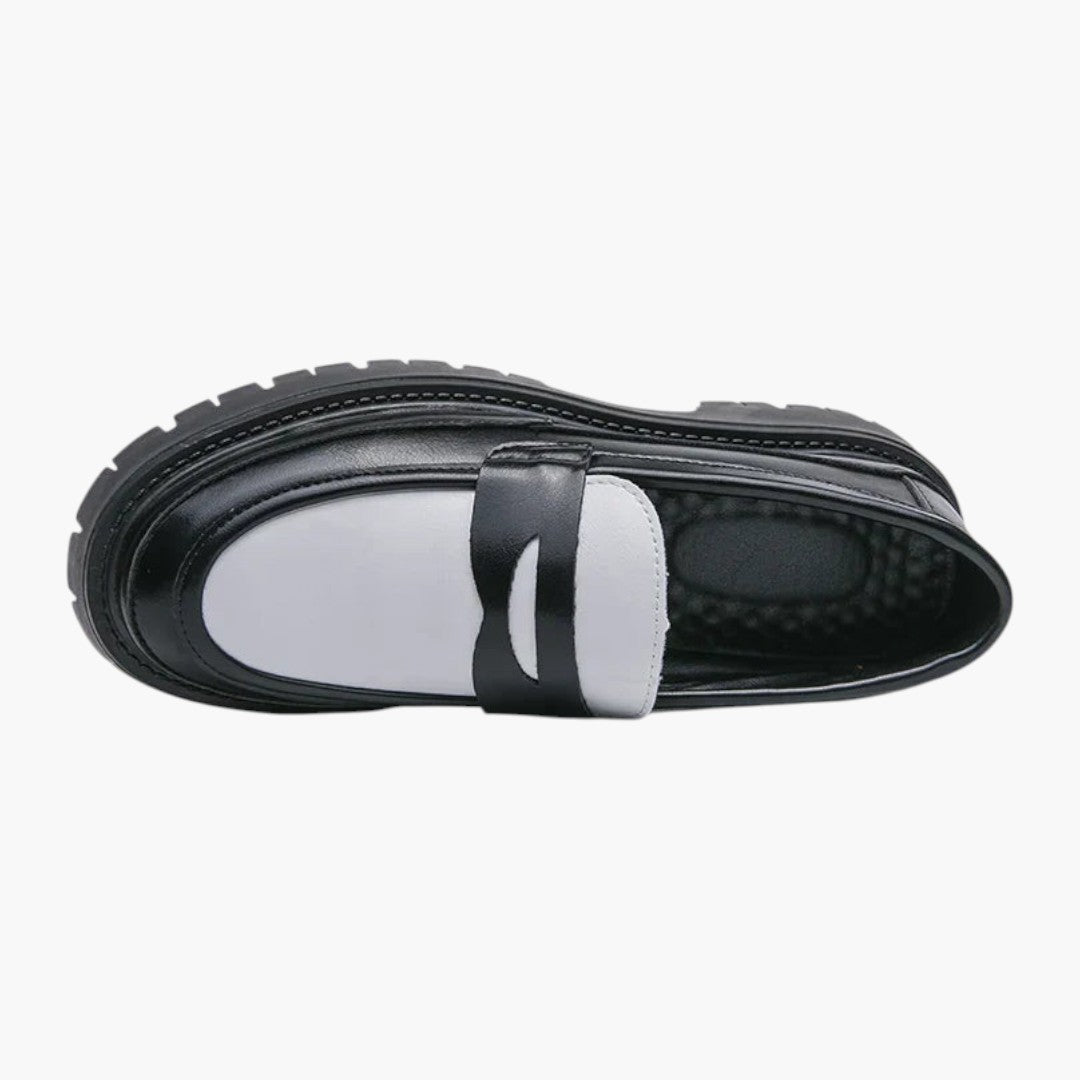 Hommes Mocassins avec Semelle Plateforme et Dessus en Cuir PU