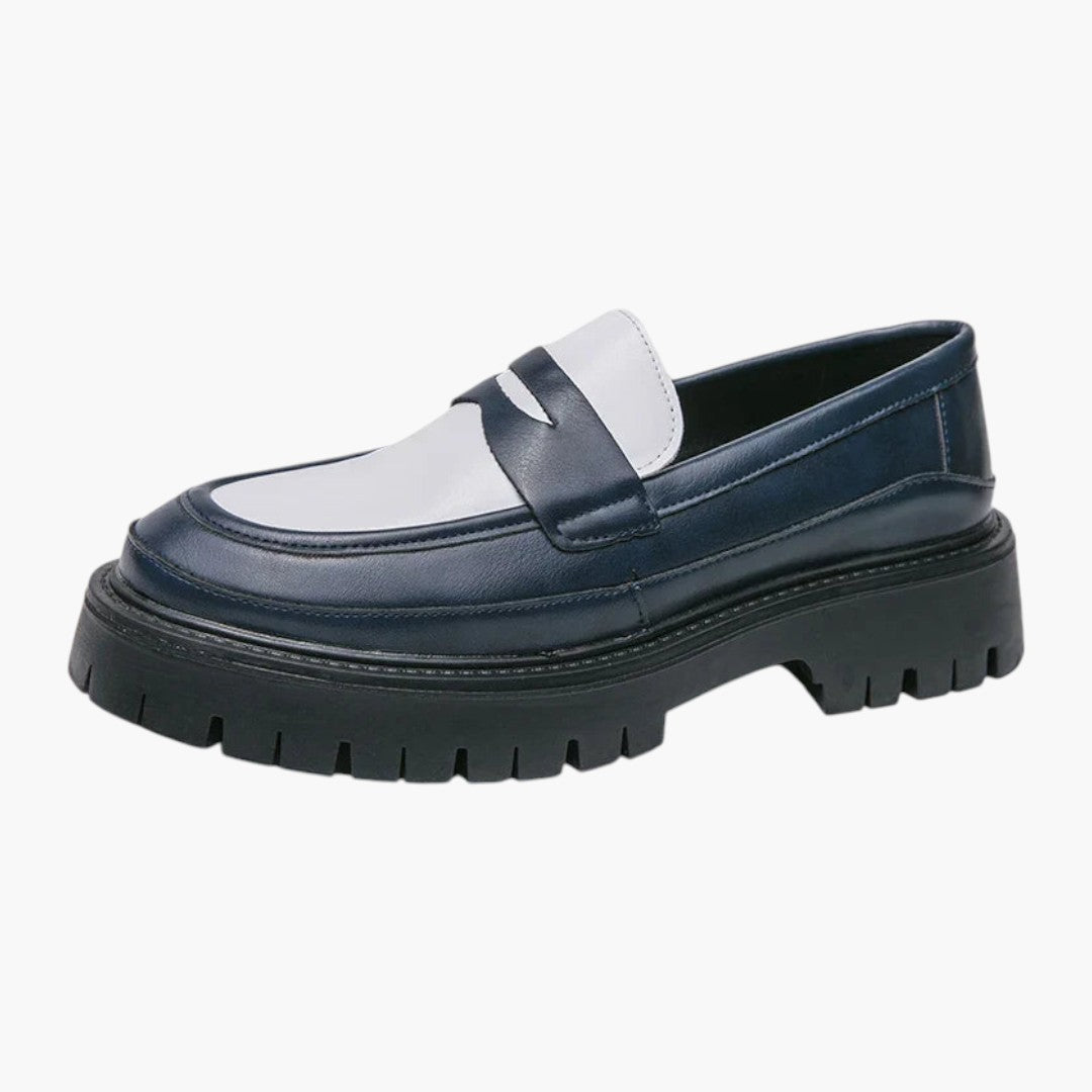Hommes Mocassins avec Semelle Plateforme et Dessus en Cuir PU