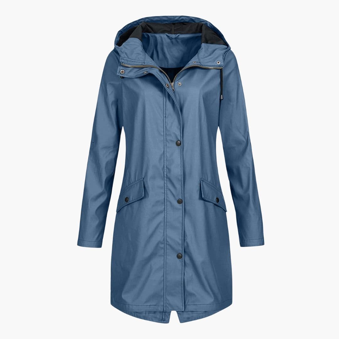 Imperméable long femme à capuche