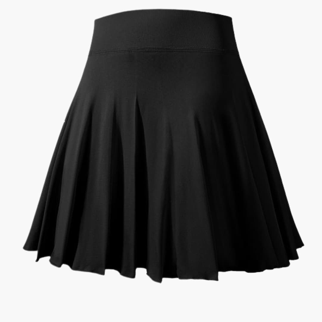 Gonna sportiva plissettata da donna con vita elasticizzata