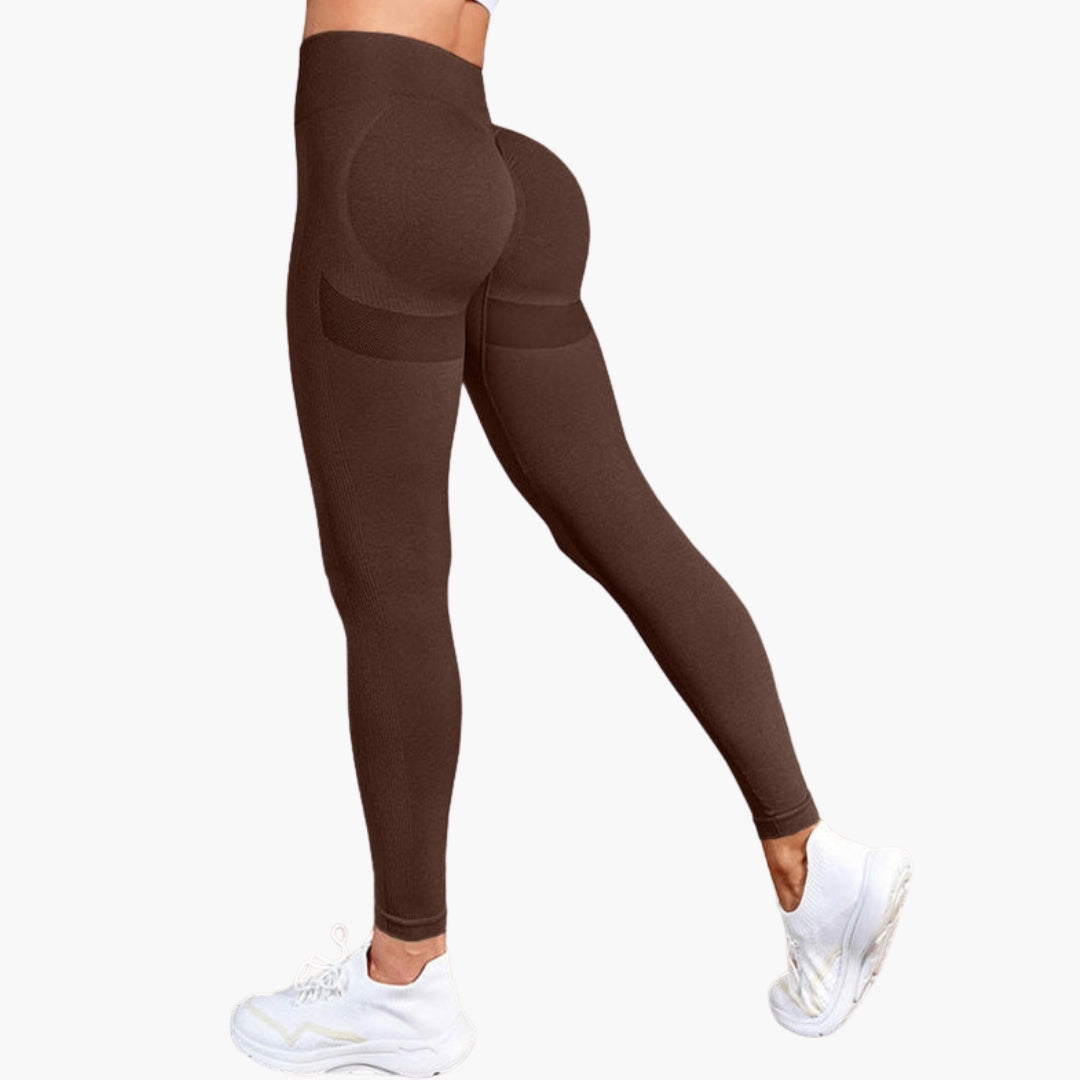 Leggings sportivi da donna a vita alta con inserti in mesh