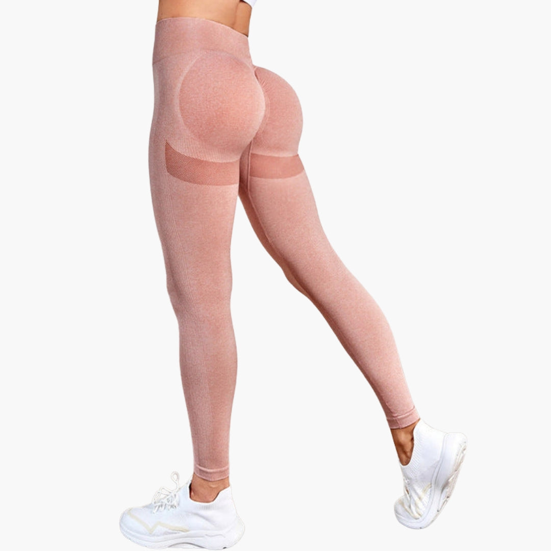 Leggings sportivi da donna a vita alta con inserti in mesh