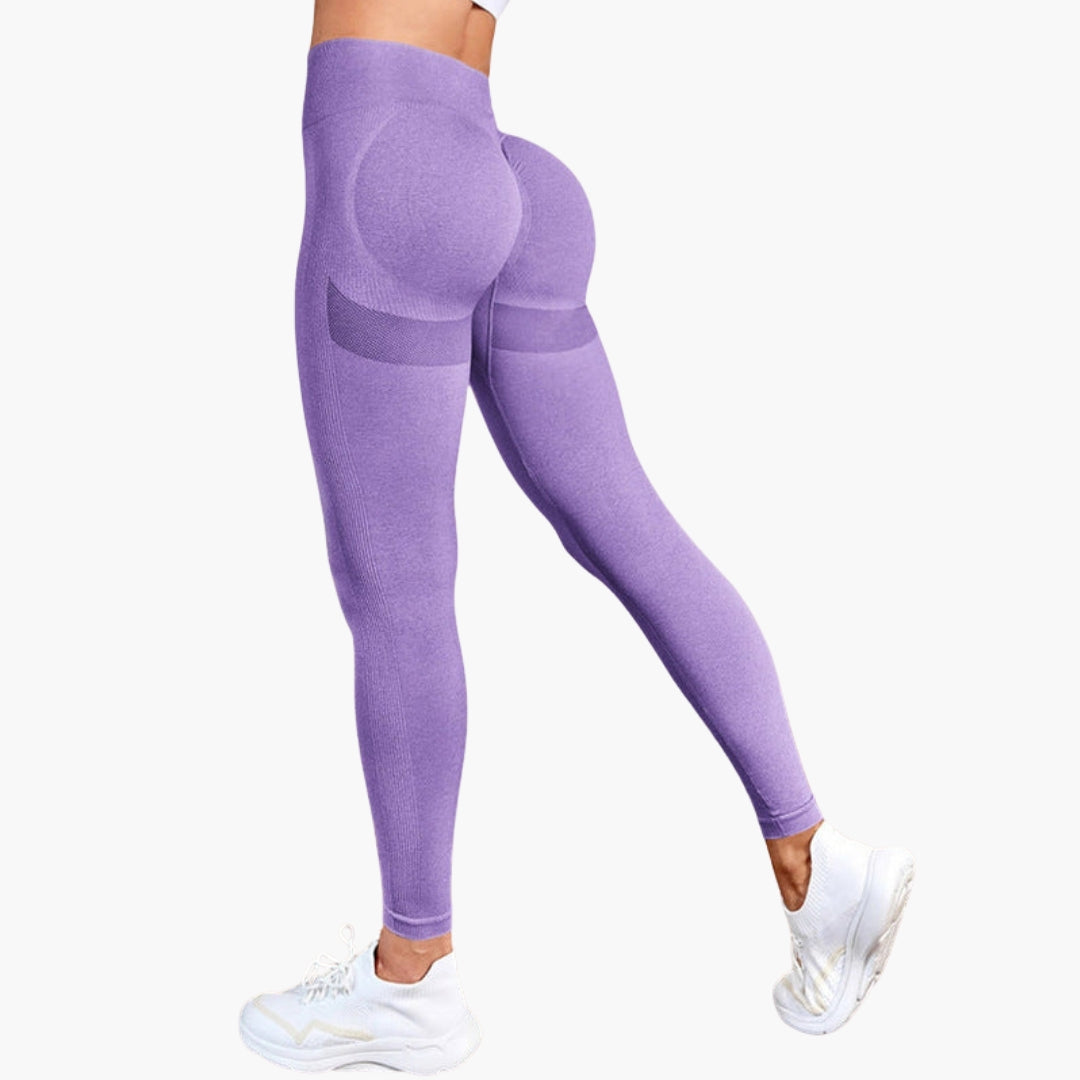 Leggings sportivi da donna a vita alta con inserti in mesh