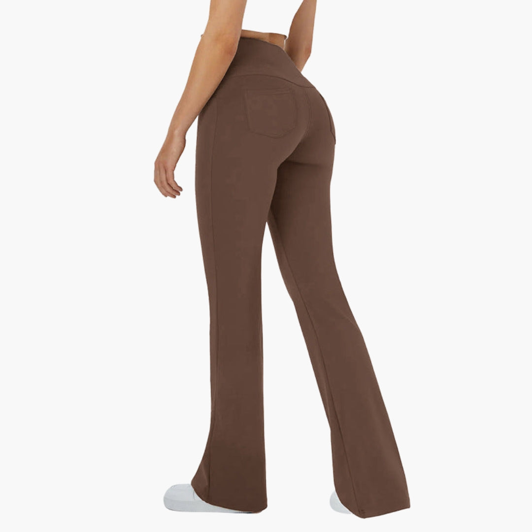 Legging sport femme à taille haute avec poches