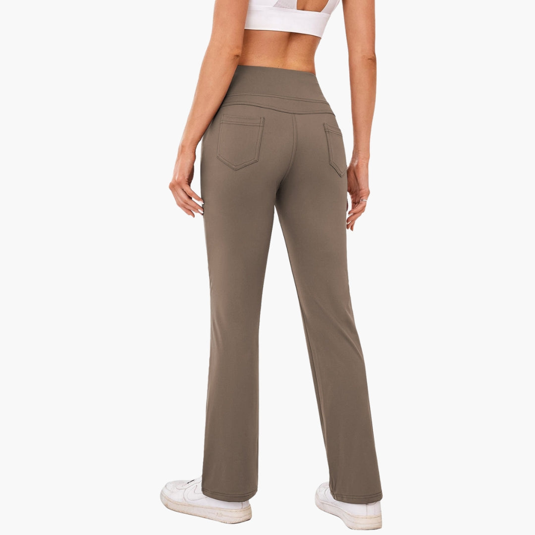 High-waisted women's sports leggings with pockets
