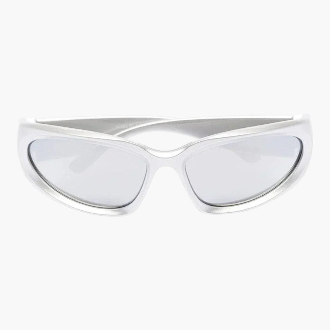 Women's Sunglasses with Wraparound Frame and Tinted Lenses