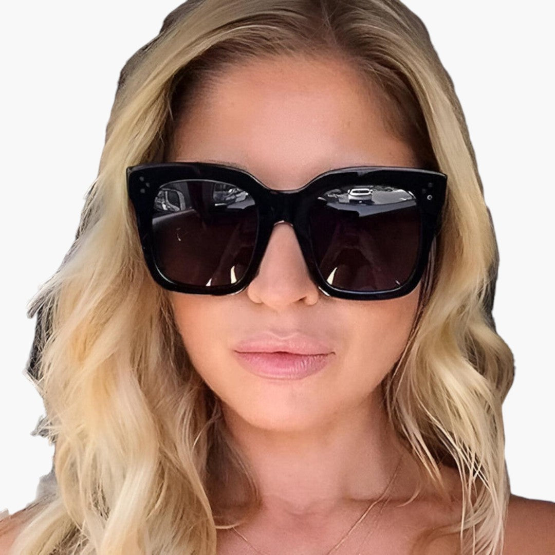 Lunettes de soleil femmes avec monture carrée et verres polarisés