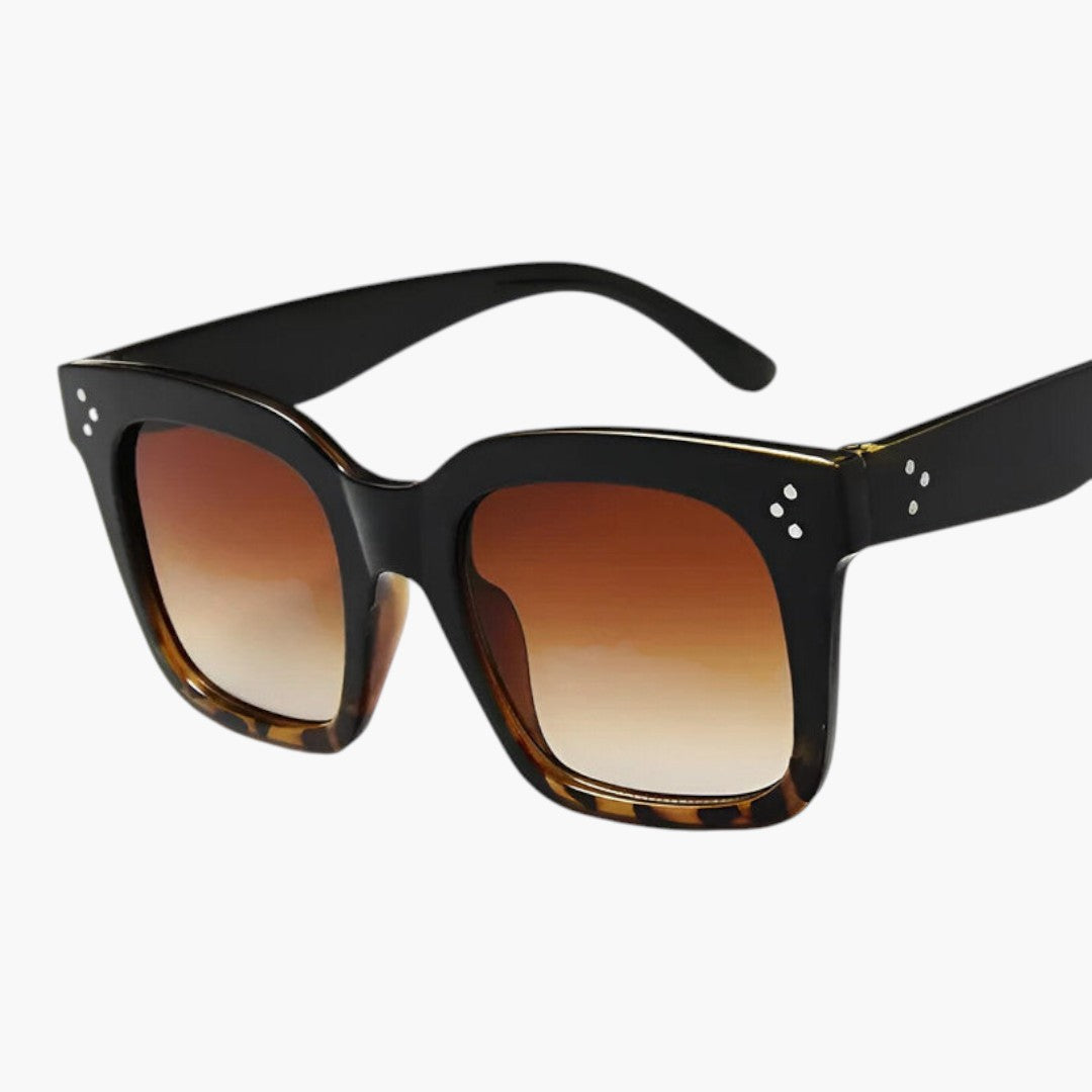 Lunettes de soleil femmes avec monture carrée et verres polarisés