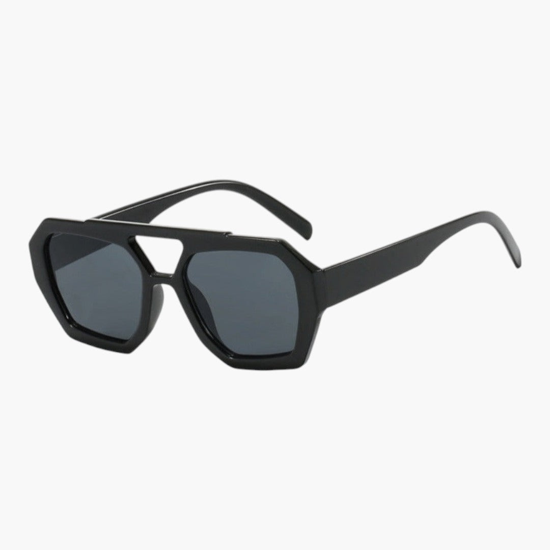 Lunettes de soleil femmes avec monture géométrique et verres teintés