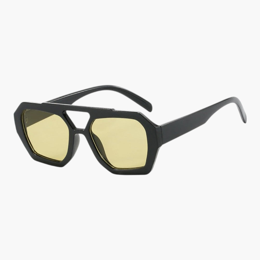 Lunettes de soleil femmes avec monture géométrique et verres teintés