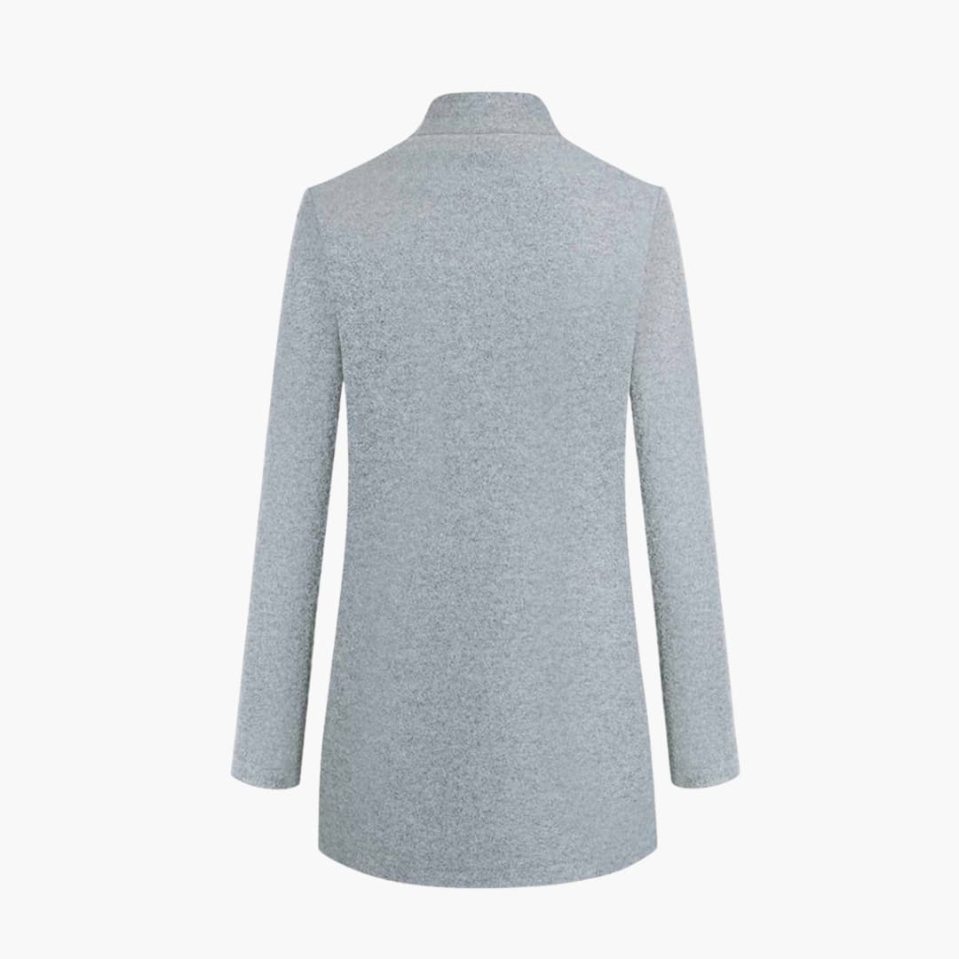 Manteau Femme avec Col à Revers et Ouverture Devant