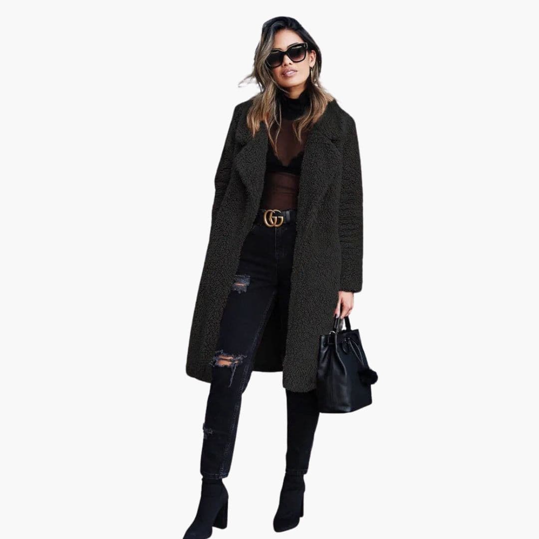 Manteau Long Femme à Ouverture Frontale