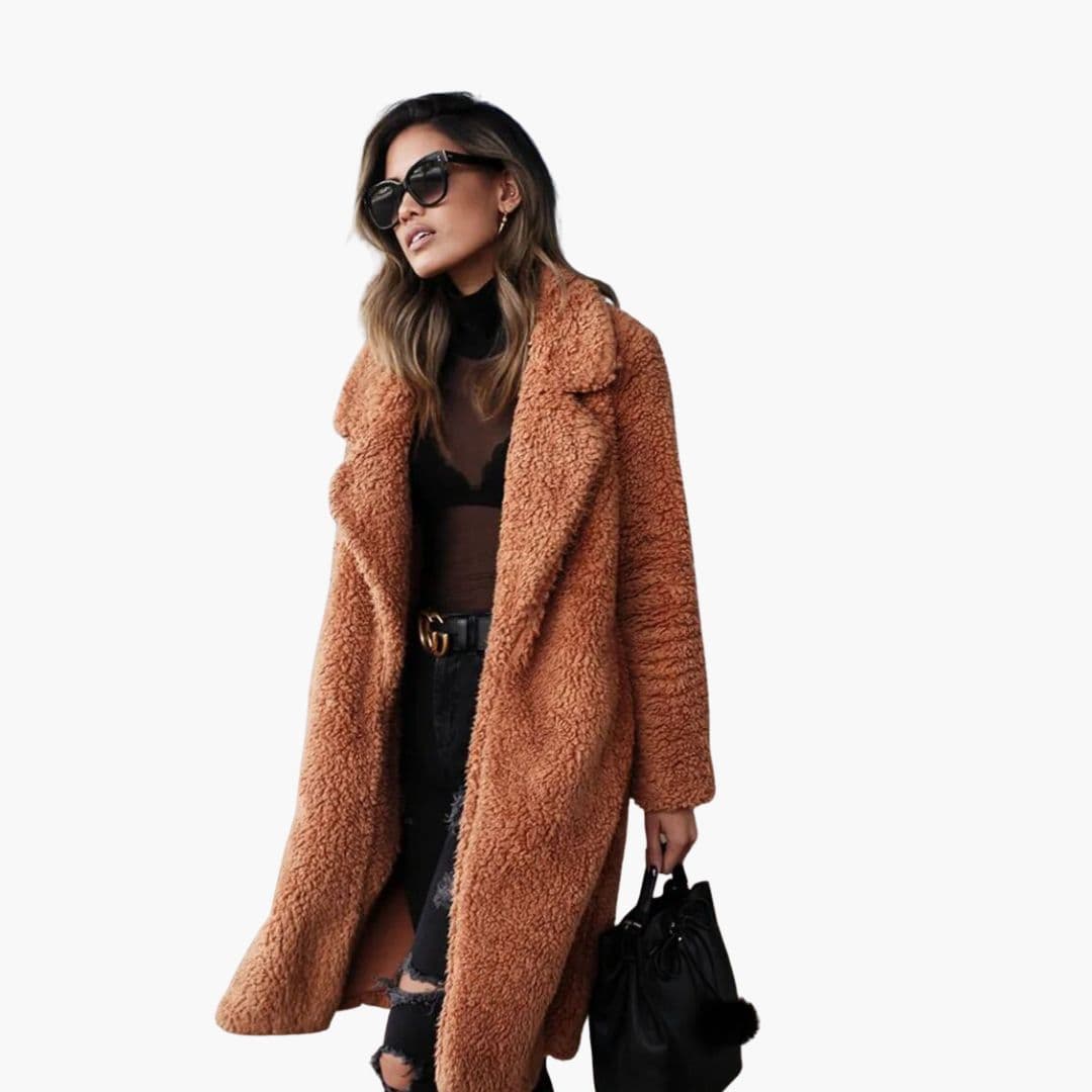 Manteau Long Femme à Ouverture Frontale