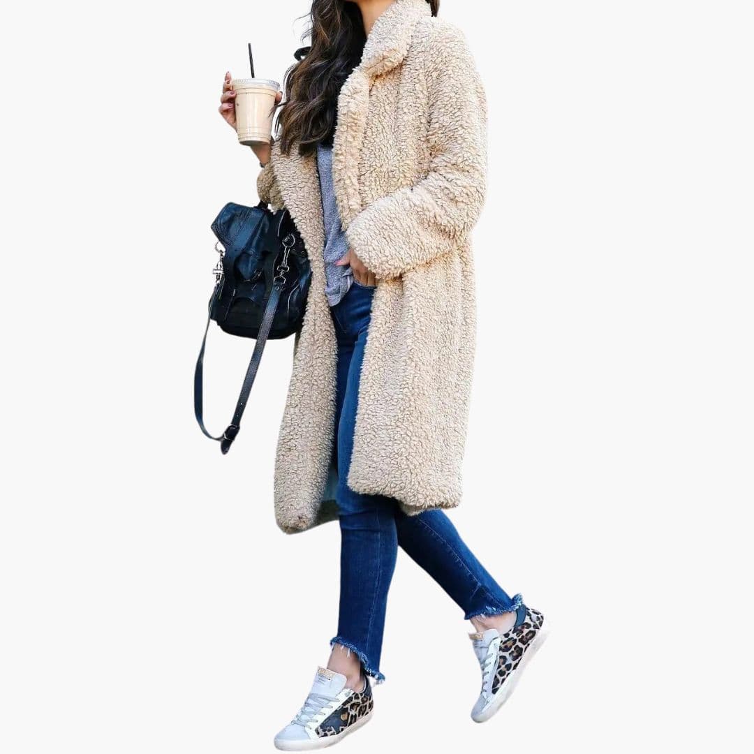 Manteau Long Femme à Ouverture Frontale