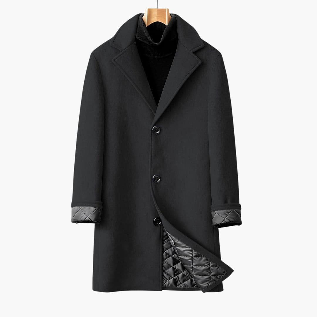 Manteau Long Homme avec Doublure Matelassée