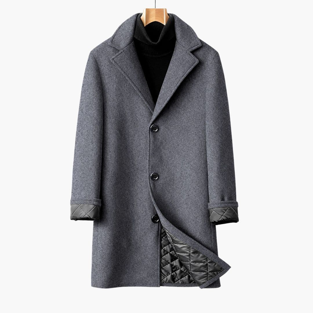 Manteau Long Homme avec Doublure Matelassée