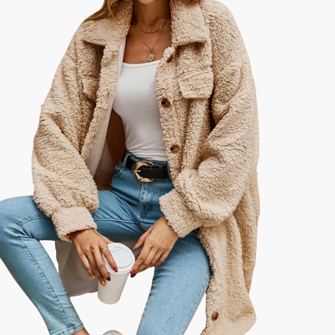 Manteau cardigan femme avec manches longues