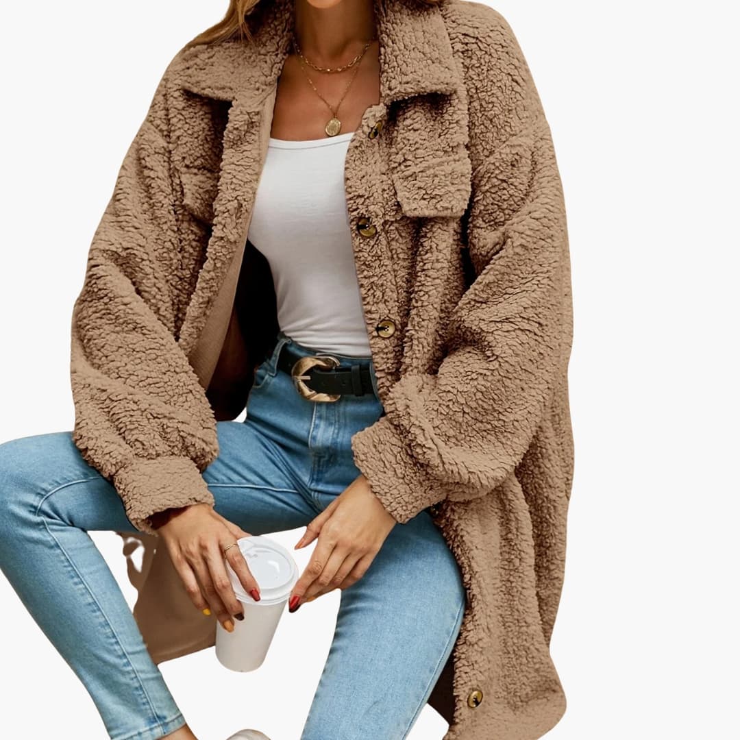 Manteau cardigan femme avec manches longues