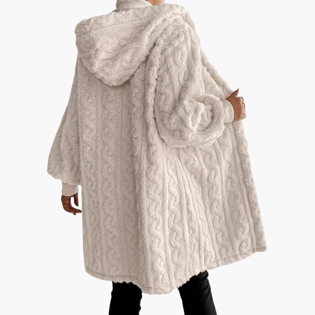 Manteau femme à capuche et manches longues