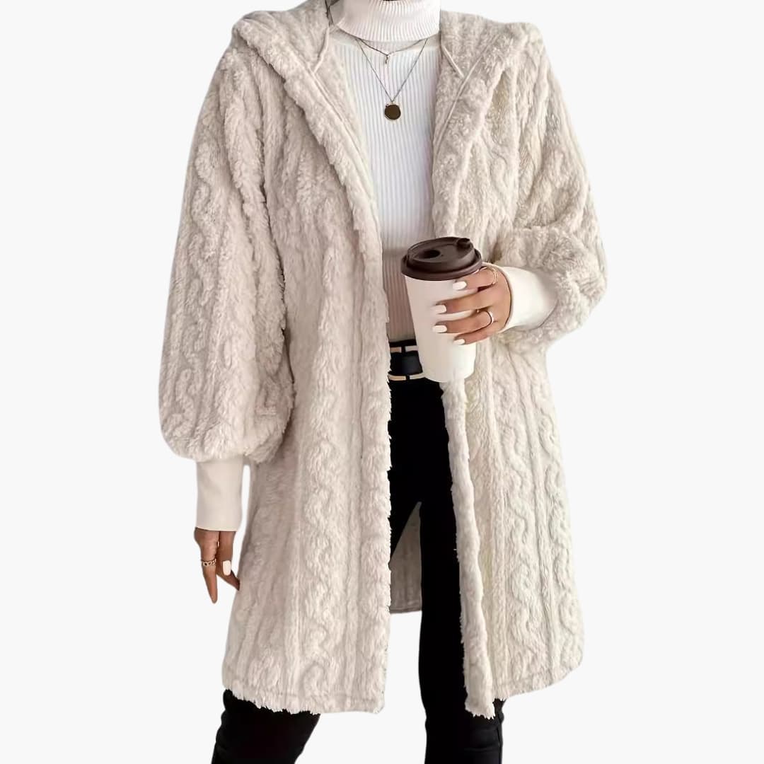 Manteau femme à capuche et manches longues