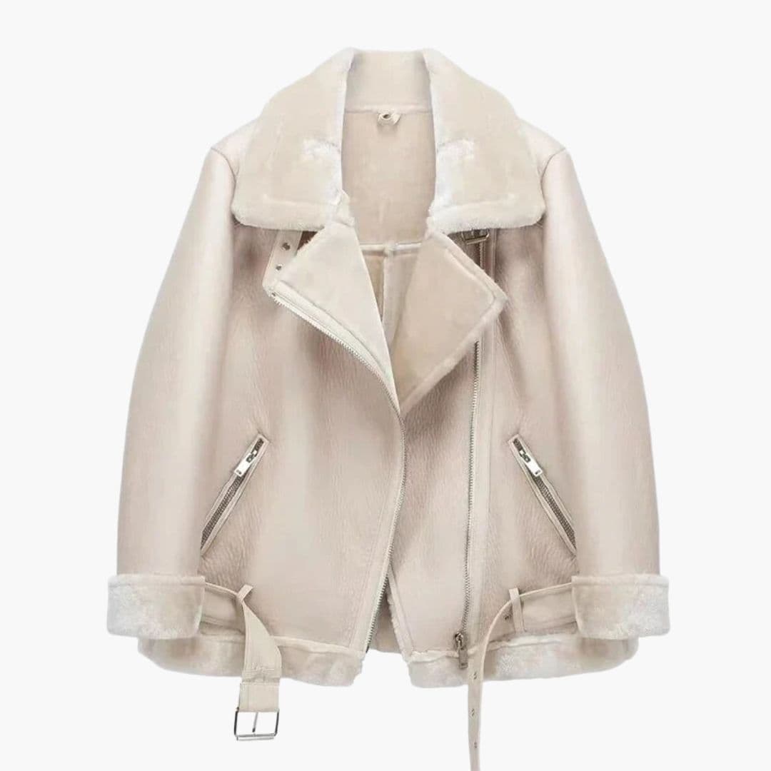 Manteau femme avec ceinture et poches zippées