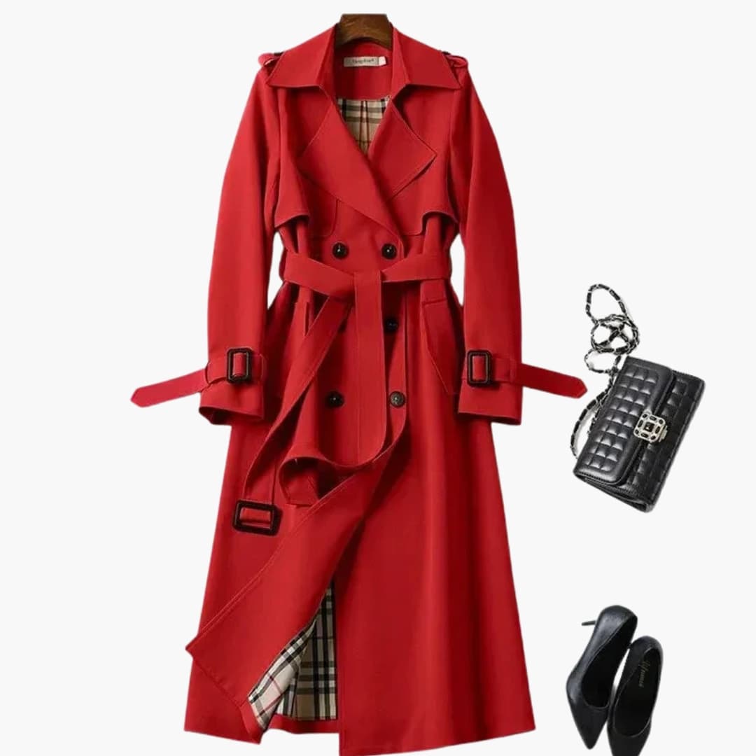 Damrock med dubbelknäppning och vävd yta