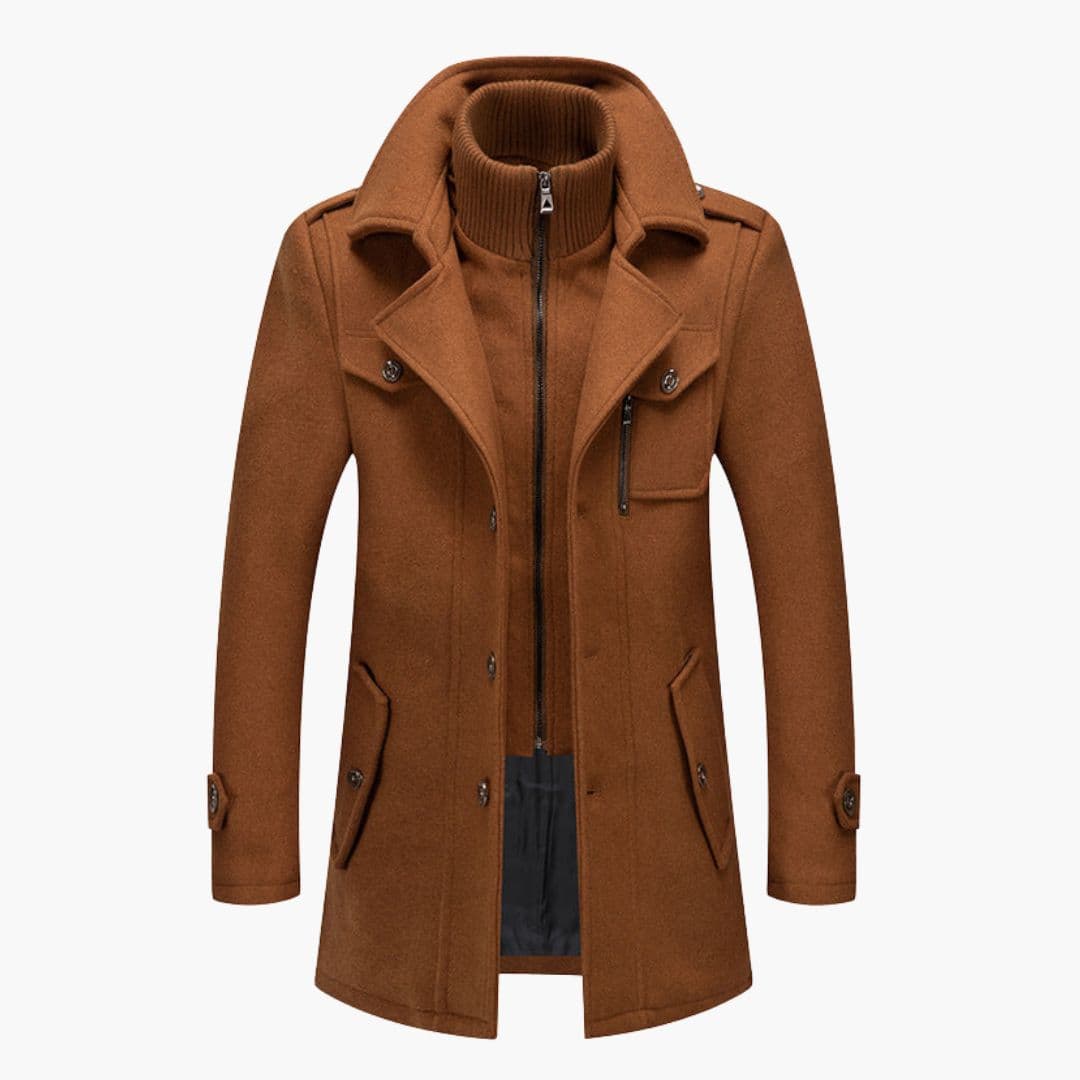 Manteau homme avec col structuré