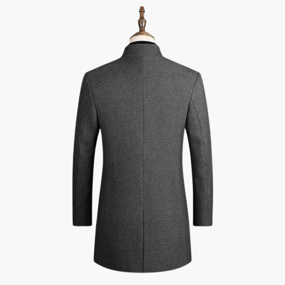 Manteau homme en laine mélangée avec col montant