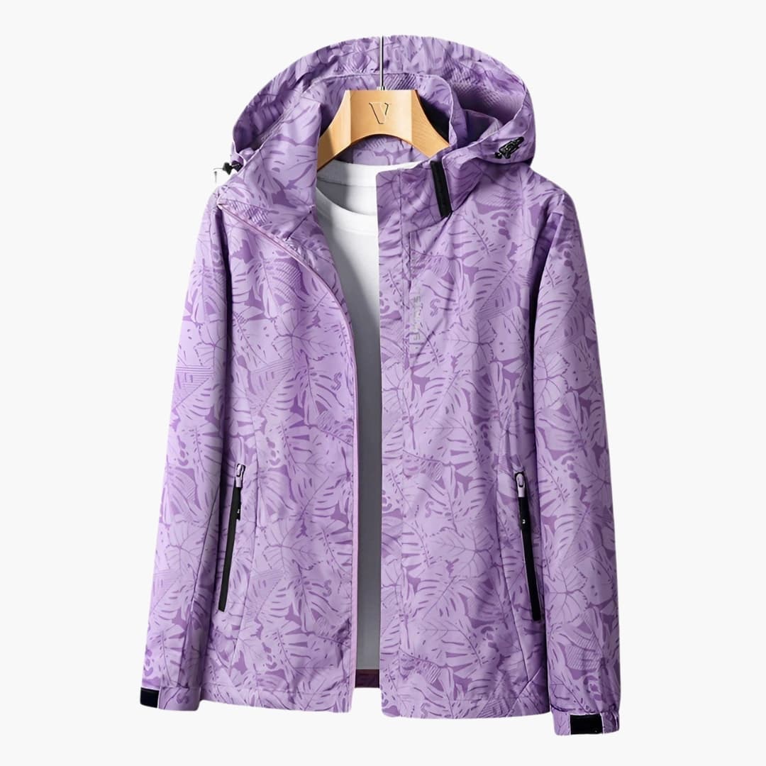 Manteau long femme à capuche avec poches latérales