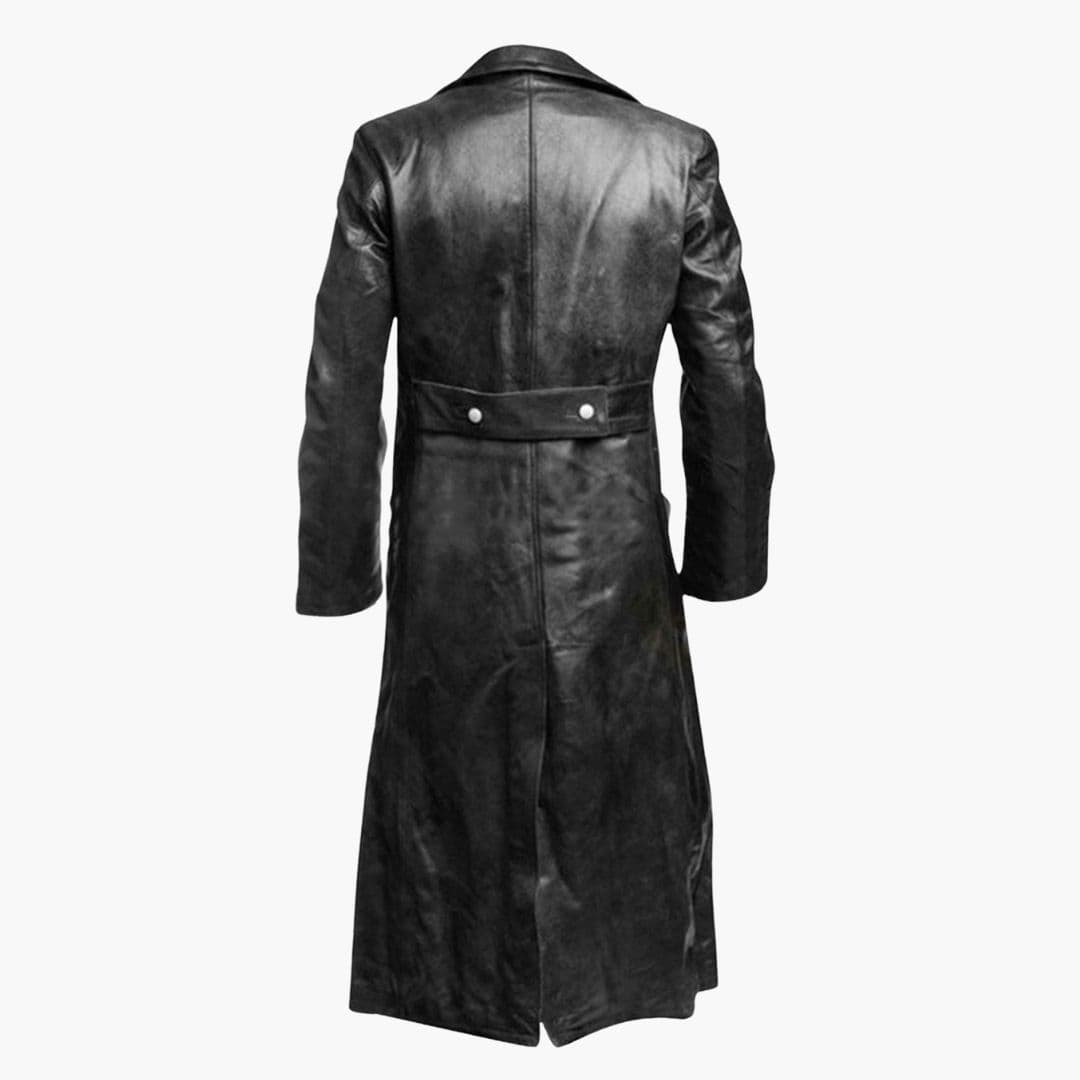 Manteau long homme avec col à revers large