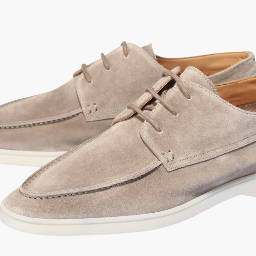 Mocassins à Lacets pour Homme avec Surface en Daim et Semelle Flexible