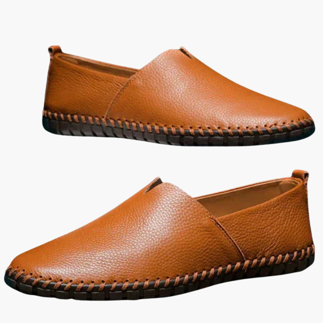Mocassins à enfiler pour homme à coupe basse et semelle cousue