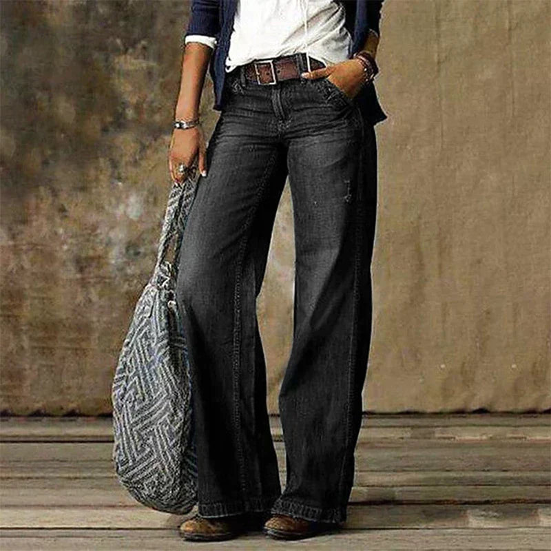 Jean femme slim extensible | Taille mi-haute, liberté de mouvement | Style casual chic au quotidien