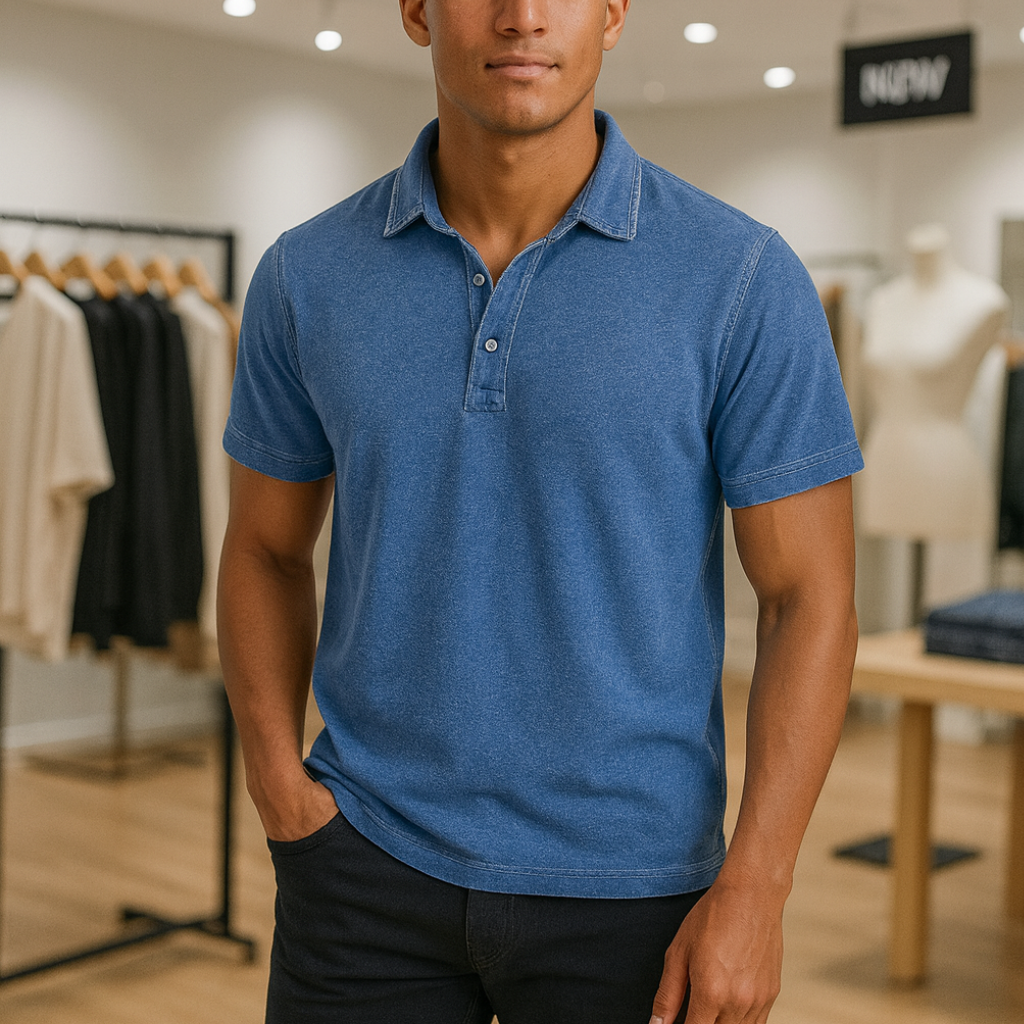 Polo homme col V | Léger et respirant, boutons discrets | Nombreux coloris, tailles S à XXXL