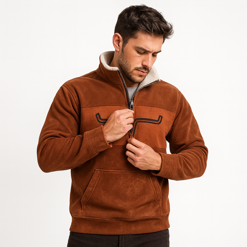 Pull Zippé Col Montant Homme Polyvalent et Chaud | Style Décontracté Chic Automne Hiver