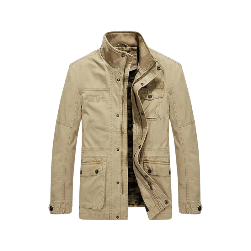 Veste homme multipoches | Fermeture zippée, coupe droite | Idéale mi saison et temps frais
