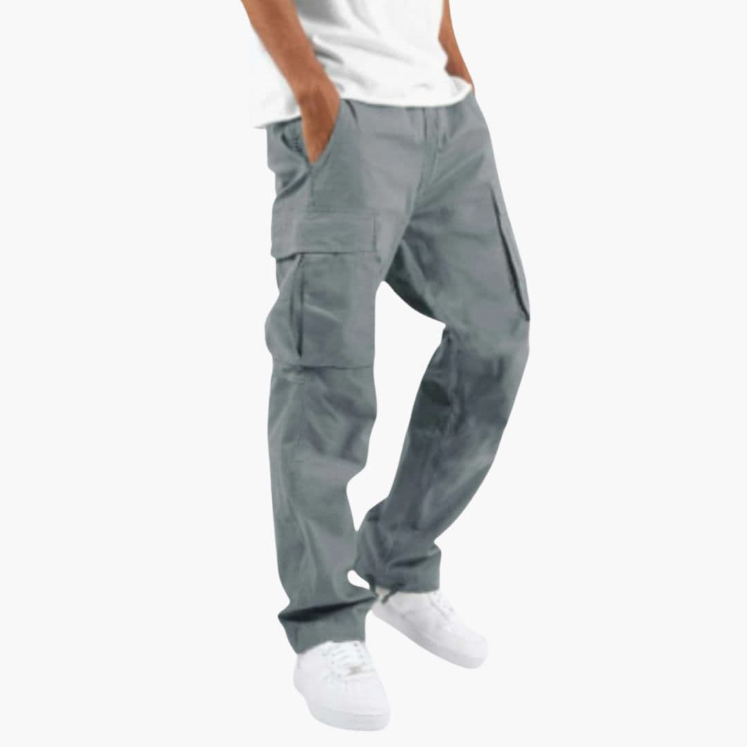Pantalon Cargo Homme à Jambes Larges et Multiples Poches