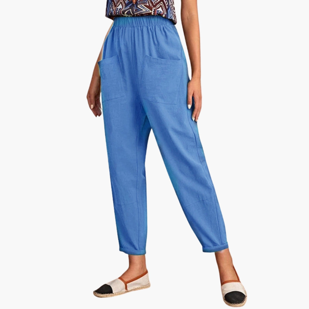 Pantalón de mujer con cintura elástica y corte relajado